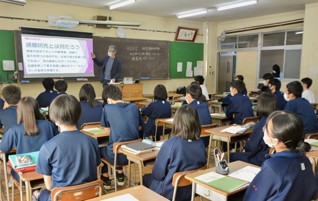 長野県上田高校の授業風景