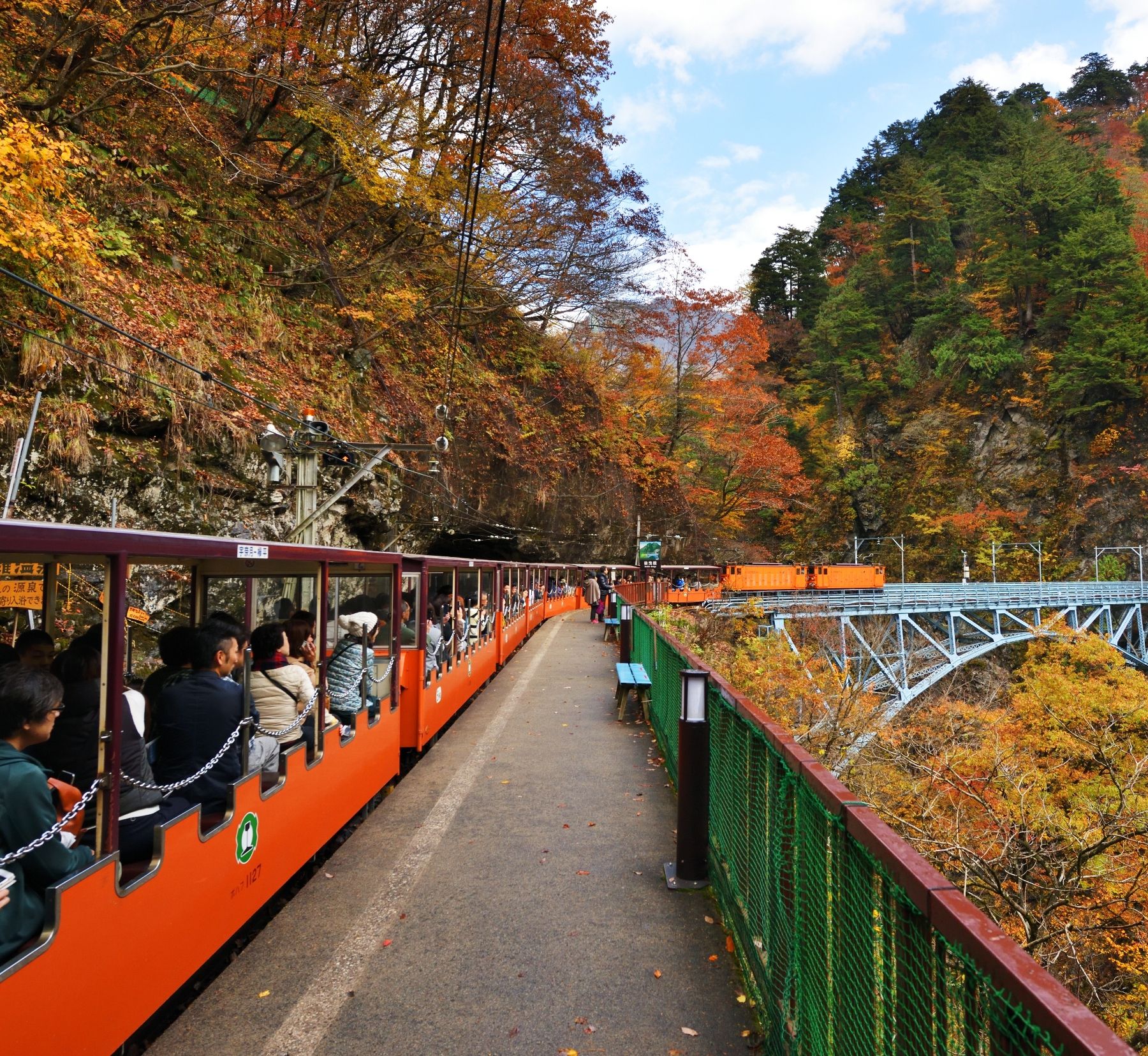 紅葉の時期の美しさもまた格別（写真提供：黒部峡谷鉄道）