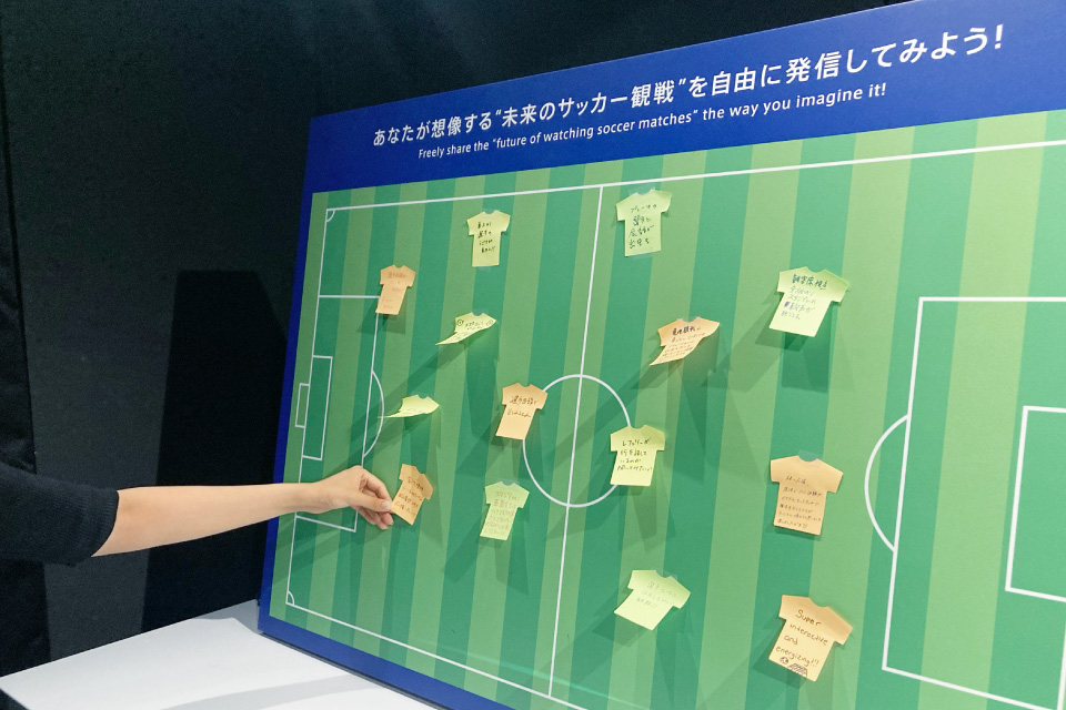 未来のサッカー観戦への思いを収集